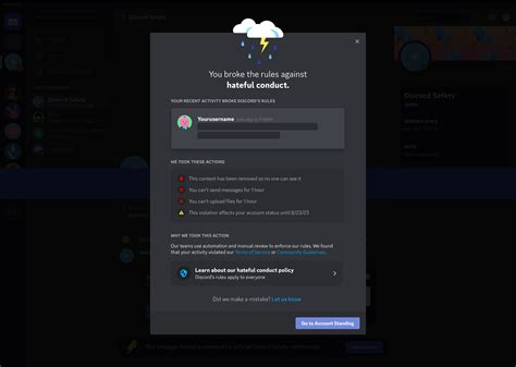 discord warning system|discord banned for underage.